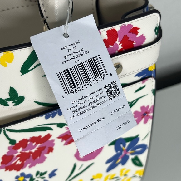 2 Pcs Kate Spade Medium Staci Satchel Garden Bouquet and Wallet NWT - Picture 9 of 12
